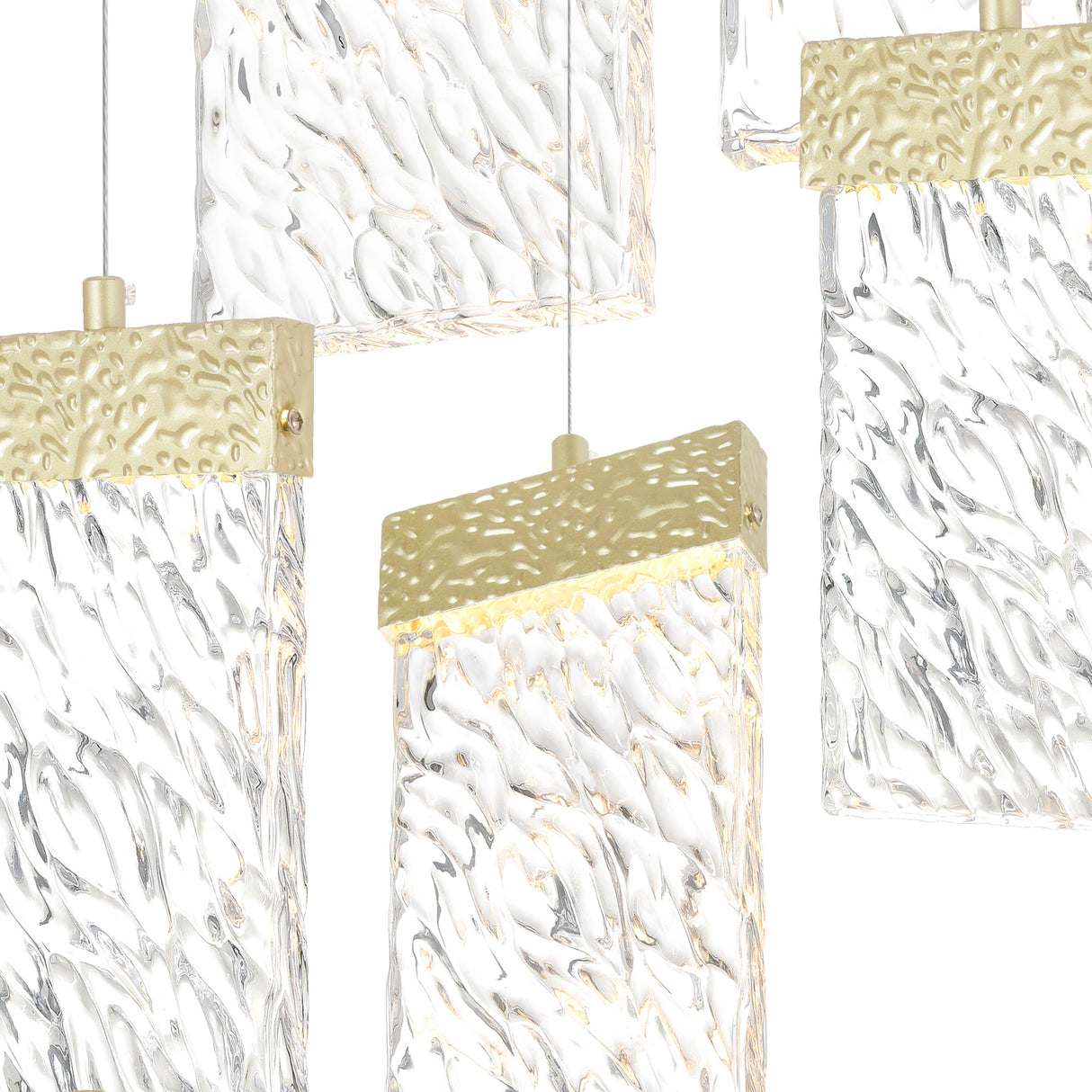 Carolina Integrated LED 20in Gold Leaf Chandelier