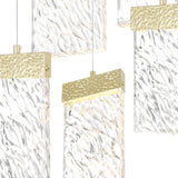 Carolina Integrated LED 20in Gold Leaf Chandelier