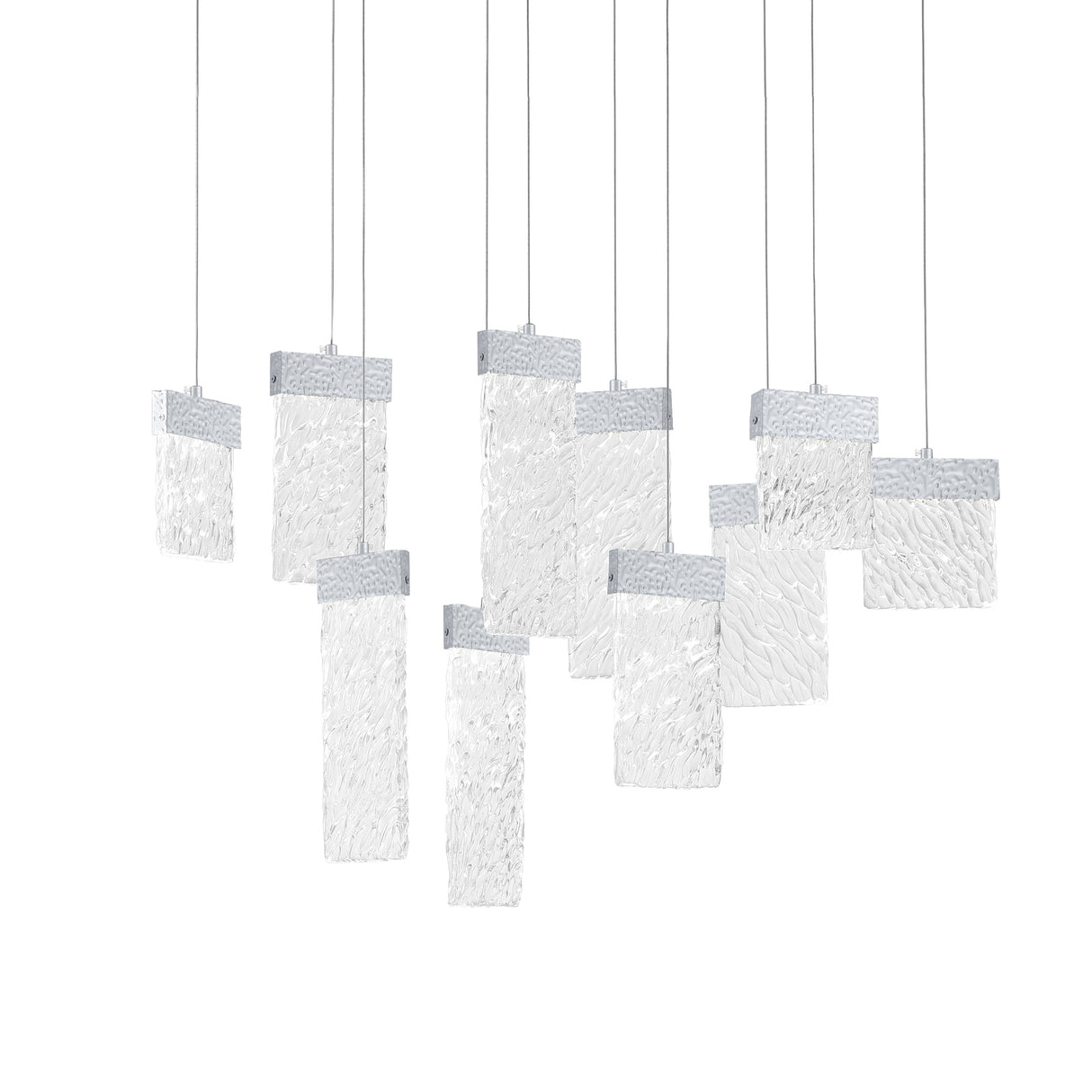 Carolina Integrated LED 40in Pewter Chandelier