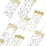 Carolina Integrated LED 40in Gold Leaf Chandelier
