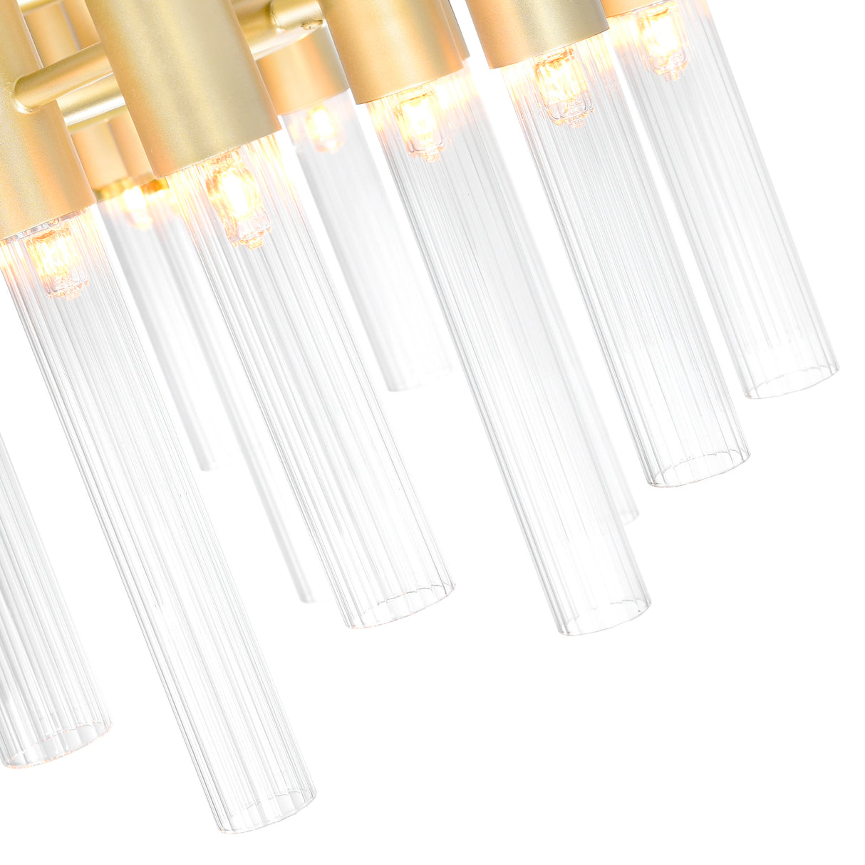Orgue 42 Light 20in Satin Gold Chandelier