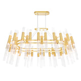Orgue 72 Light 39in Satin Gold Chandelier