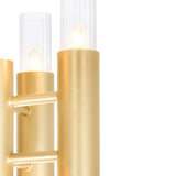 Orgue 6 Light 5in Satin Gold Sconce