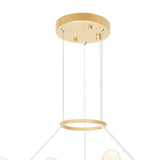 Collar 21 Light Chandelier With Satin Gold Finish