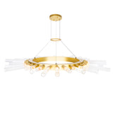 Collar 28 Light Chandelier With Satin Gold Finish