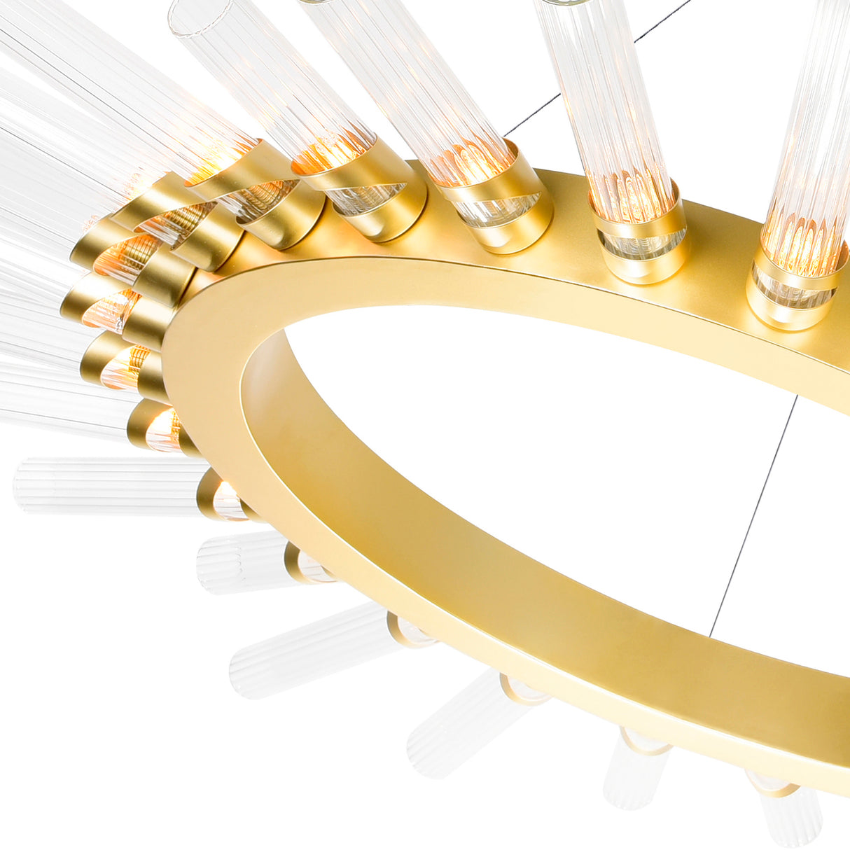 Collar 28 Light Chandelier With Satin Gold Finish