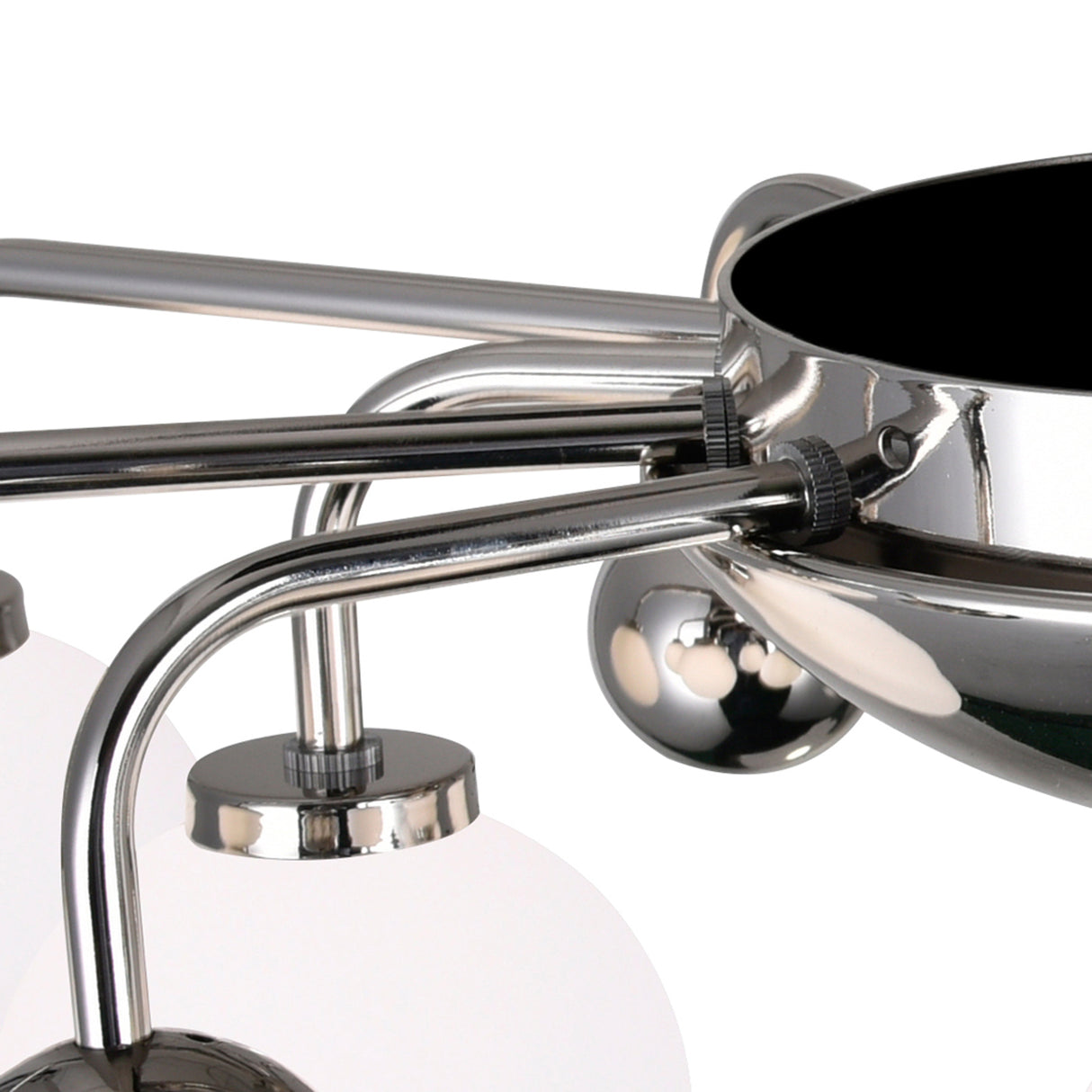 Element 9 Light Flush Mount With Polished Nickel Finish