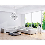 Element 17 Light Chandelier With Polished Nickel Finish