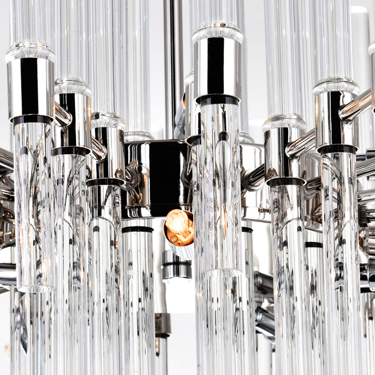Miroir 10 Light 26in Polished Nickel Chandelier