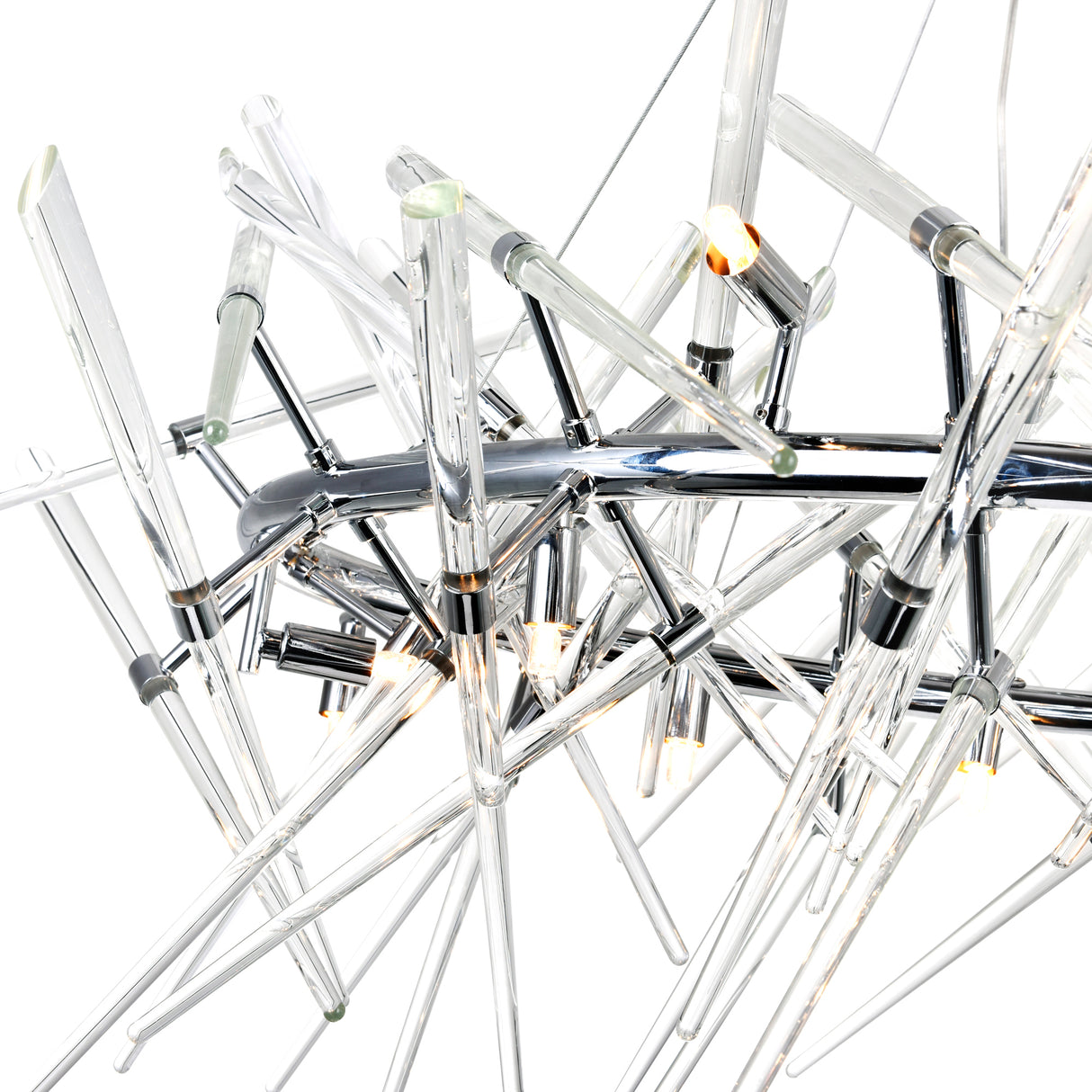 Icicle 12 Light 43in Chrome Chandelier