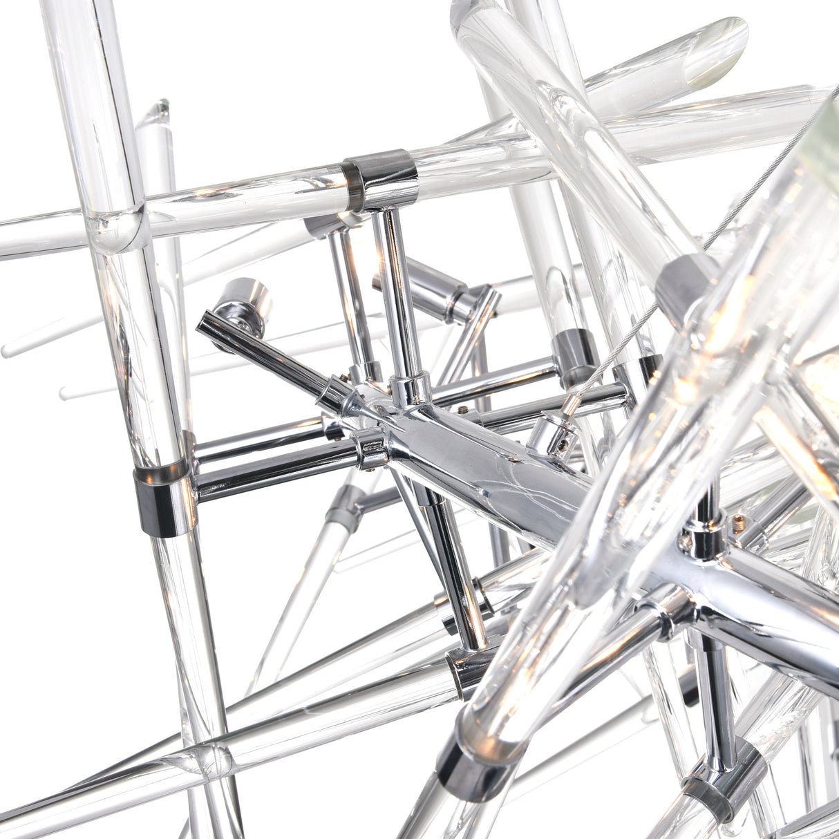 Icicle 12 Light 43in Chrome Chandelier