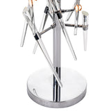 Icicle 3 Light 25in Chrome Table Lamp