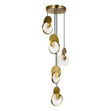 Tranche Integrated LED 18in Brushed Brass Pendant