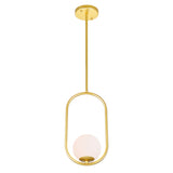 Celeste 1 Light 8in Medallion Gold Mini Pendant