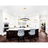 Deux Lunes Integrated LED 20in Sun Gold & Black Chandelier
