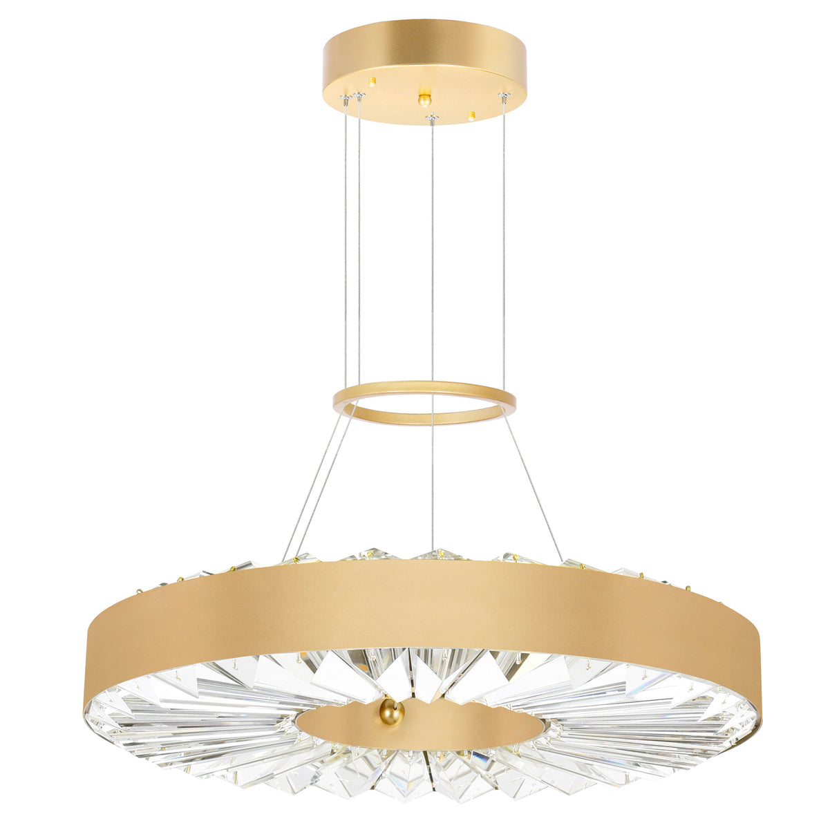 Bjoux LED Chandelier Light With Sun Gold Finish
