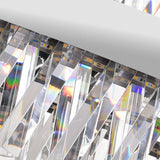 Glace Integrated LED 40in Curved Chrome Chandelier