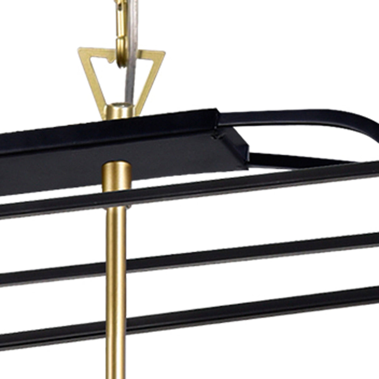 Tudor 6 Light 36in Satin Gold & Black Chandelier