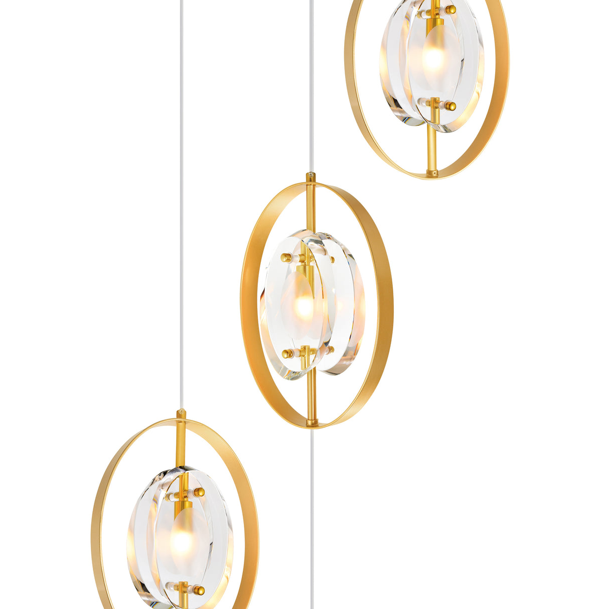 Iris 6 Light Pendant With Sun Gold Finish