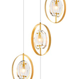 Iris 6 Light Pendant With Sun Gold Finish