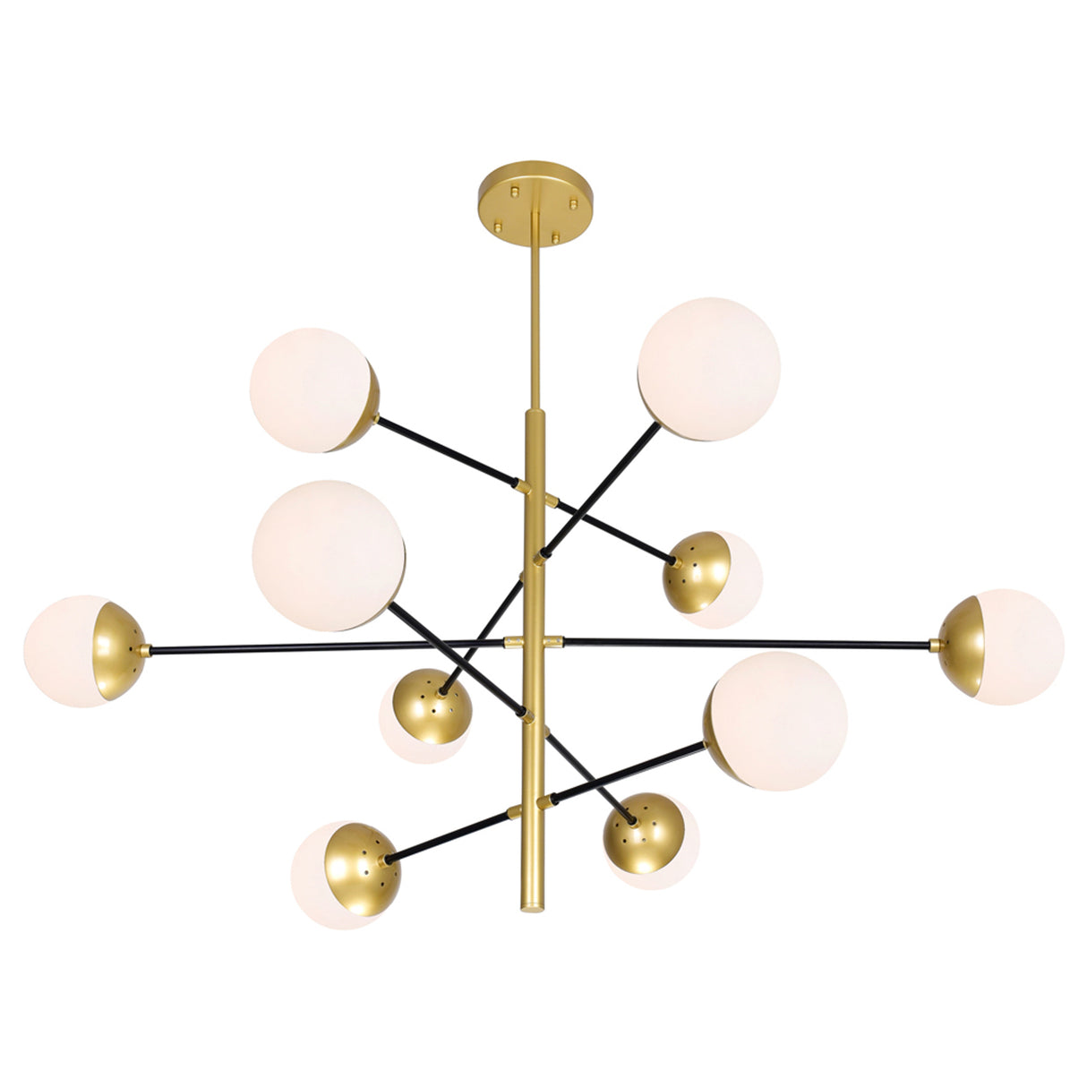 Compass 10 Light Medallion Gold Chandelier