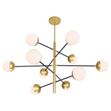 Compass 10 Light Medallion Gold Chandelier