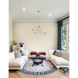 Hand Crank 12 Light Medallion Gold Chandelier