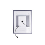 Abril Square 36x36in Matte White Integrated LED Mirror
