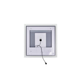 Abigail Square 36x36in Matte White Integrated LED Mirror