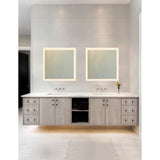 Abigail Square 36x36in Matte White Integrated LED Mirror