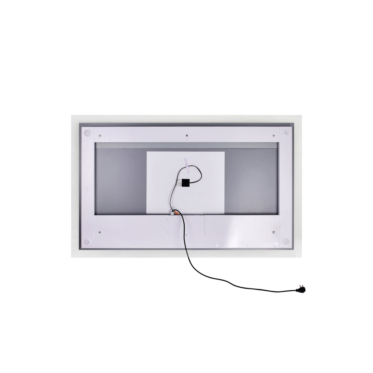 Abigail Rectangular 70x36in Matte White Integrated LED Mirror