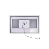 Abigail Rectangular 70x36in Matte White Integrated LED Mirror