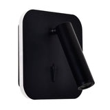 Private I Integrated LED Adjustable Square Matte Black Wall Sconce