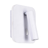 Private I Integrated LED Adjustable Square Matte White Wall Sconce