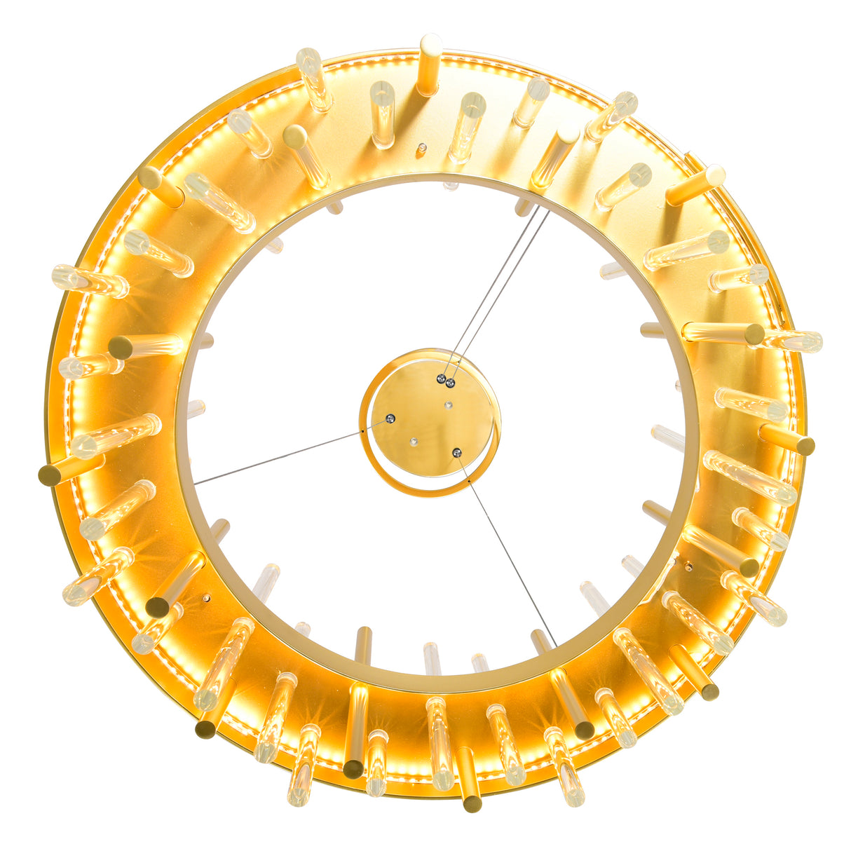 Millipede Integrated LED 32in Satin Gold Chandelier