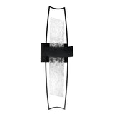 Guadiana Integrated LED 8in Black Wall Light with Handcrafted Glass