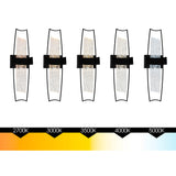 Guadiana Integrated LED 8in Black Wall Light with Handcrafted Glass