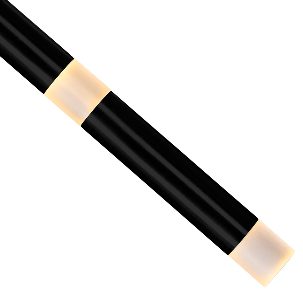 Flute Integrated LED 24in Black Chandelier