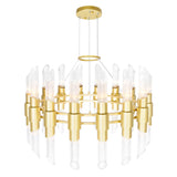 Croissant 32 Light Chandelier With Satin Gold Finish