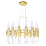 Croissant 32 Light Chandelier With Satin Gold Finish