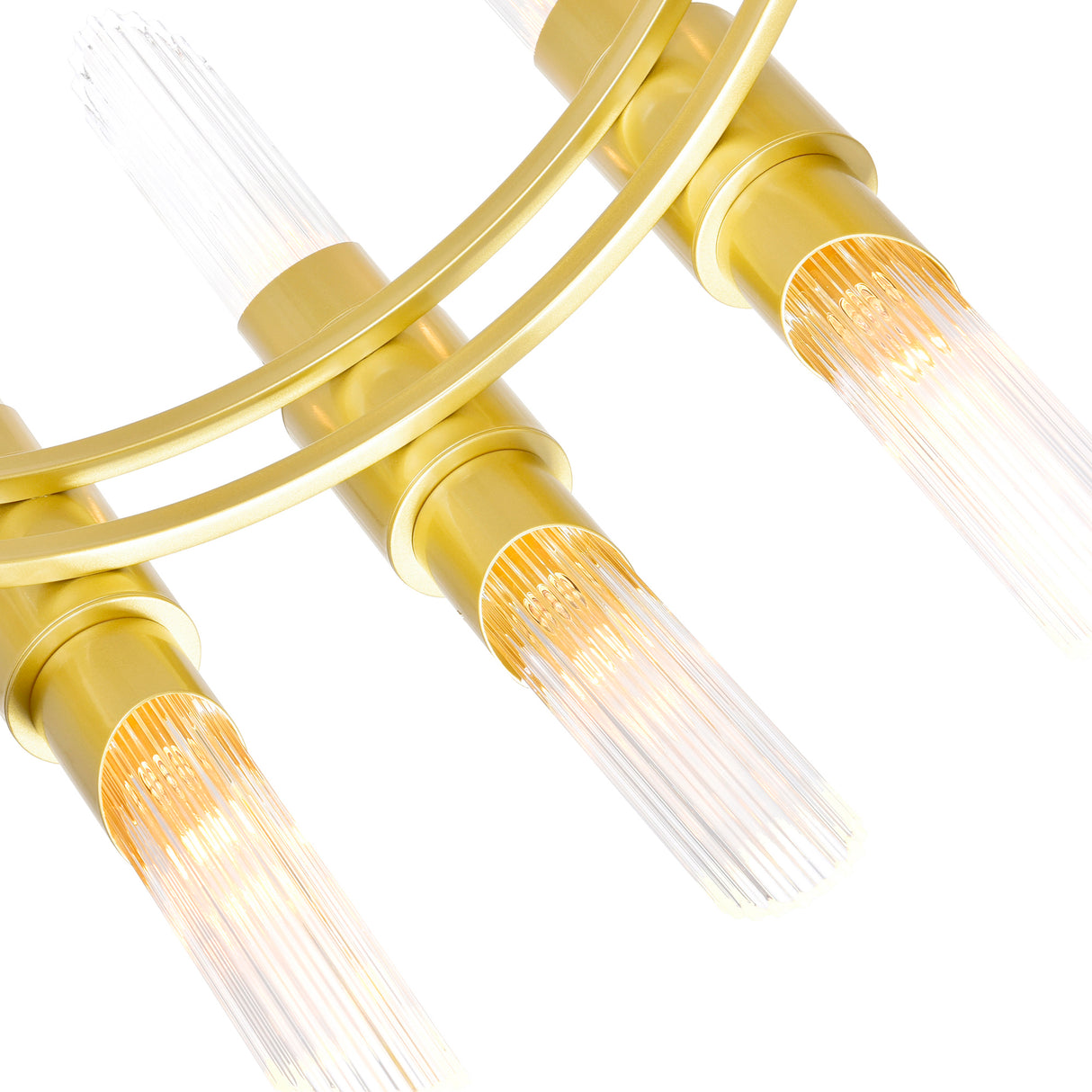 Croissant 28 Light Chandelier With Satin Gold Finish