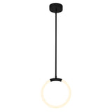 Hoops Integrated LED 10in Black Mini Pendant
