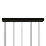 Hoops Integrated LED 23in 5 Ring Black Chandelier