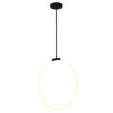 Hoops Integrated LED 24in Black Chandelier