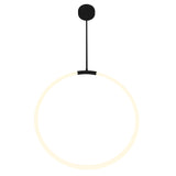Hoops Integrated LED 24in Black Chandelier