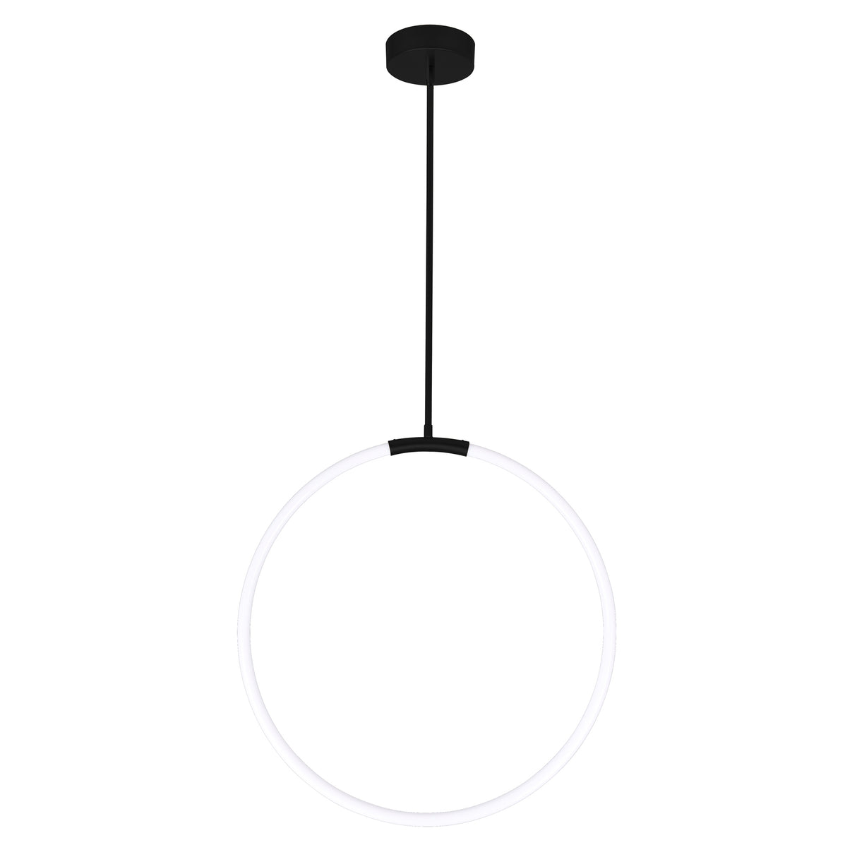 Hoops Integrated LED 24in Black Chandelier