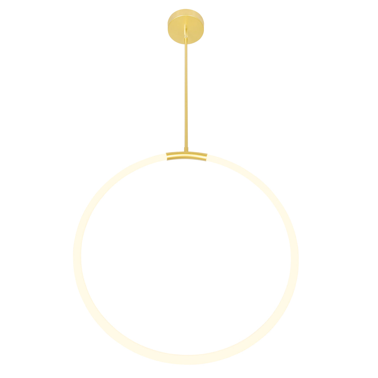 Hoops Integrated LED 24in Satin Gold Chandelier