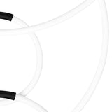 Hoops Integrated LED 35in 6 Ring Black Chandelier