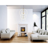 Hoops Integrated LED 35in 6 Ring Satin Gold Chandelier