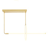Hoops Integrated LED Geometric Satin Gold Chandelier